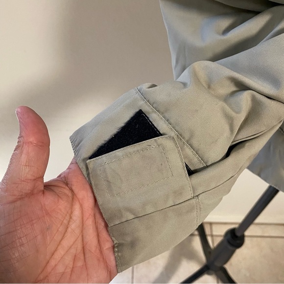 Powderhorn Mountaineering Jacket Girls Size 12 Tan Blue Vintage Down Jacket - Picture 11 of 17